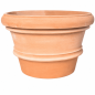 Preview: Flache Terracotta Vase im Medici-Stil aus Impruneta
